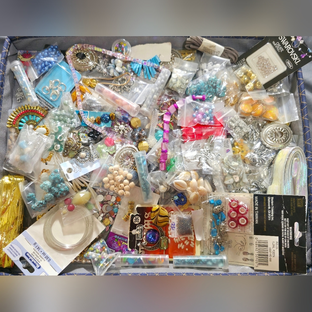 HUGE Jewelry Making & Crafting Supplies Lot- 3lb